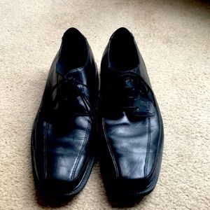 Rockport Mens Black Leather Dress Shoes ~ Size 11